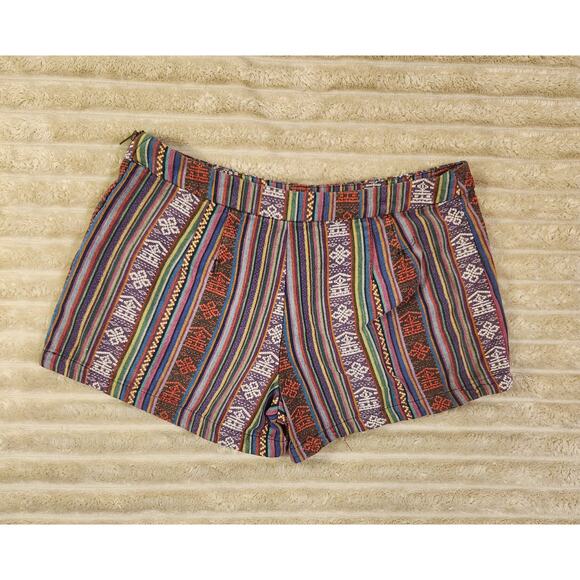 Free‎ People Festival Stripe Woven Shorts Size 0 - Picture 2 of 3
